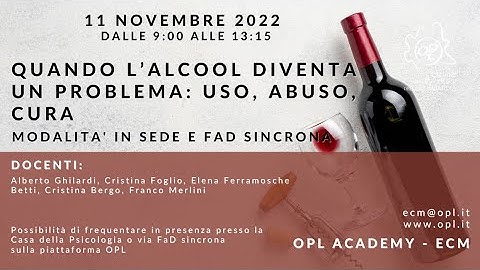 Quando l'alcool diventa un problema: uso, abuso, cura