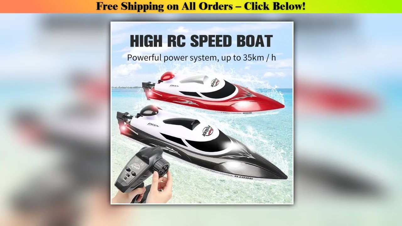 35km/H HJ806 2.4G High-Speed Remote Control Racing Boat With Water Cooling System /High Speed R/C