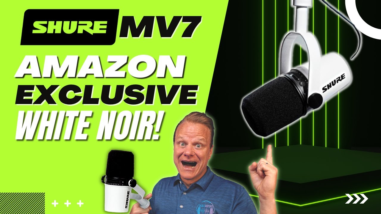 Shure MV7 White Noir (Limited Edition) USB Microphone: Amazon Exclusive!