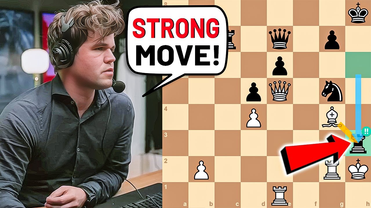 Magnus Carlsen Deals with a Brilliant Rook Sacrifice!