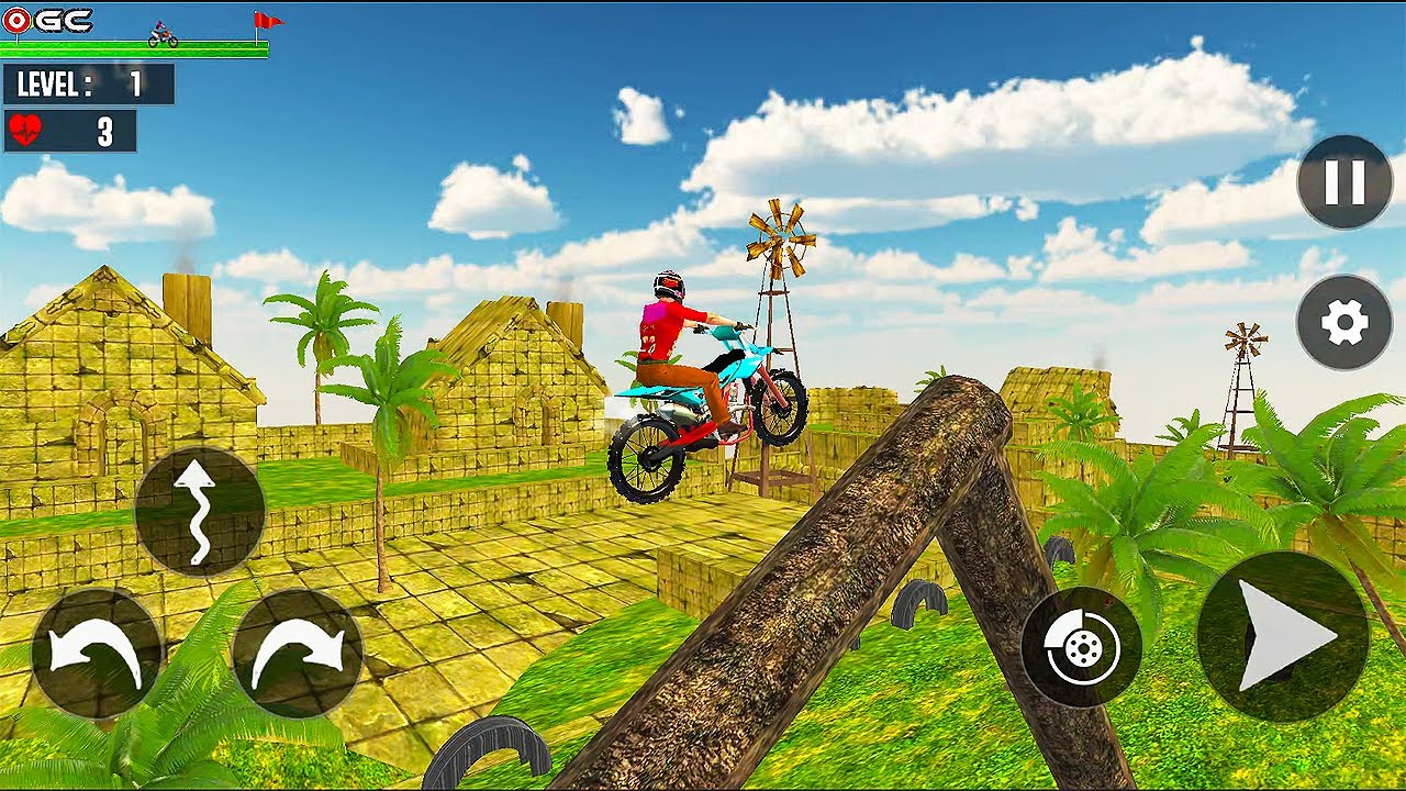 Stunt Bike 3D Race  - Tricky Bike Master JUNGLE MODE - Motorcycle Racing - Android GamePlay #2