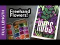 🔴 LIVE REPLAY - Watercolor Flowers on Black Watercolor Paper