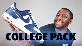 Air Force 1 LV8 Sail Navy College Pack On Foot Sneaker Review QuickSchopes 425 Schopes DQ7659 101