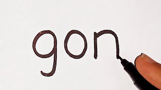 Celebrity How to turn word GON (Hunter × Hunter) into a cartoon | How to draw GON | Very easy Wealth