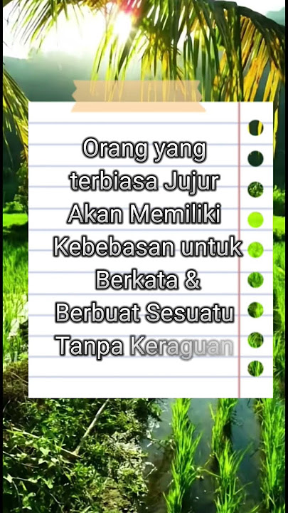 Kata Bijak : Jujur & Berbohong #foryou #jujur #bohong