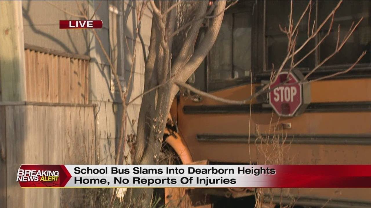 School bus crashes into house - YouTube
