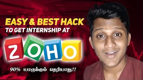 ZOHO Internship Made Easy!!🤯🔥 The Best Hack Nobody Talks About🤐 | Madras Tamizhan