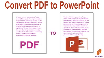How to Convert PDF to PowerPoint slides in Nitro Pro