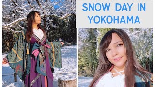 Fun Snow Day In Yokohama Japan