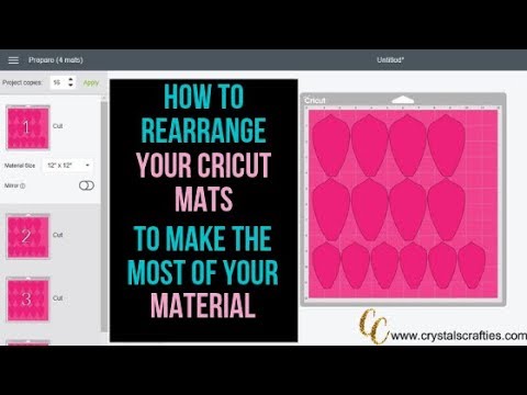 How to rearrange Cricut Mats to save on material 