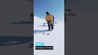 How to Carve on Skis | Hands on Knees Drill ⛷️#skiing #shorts