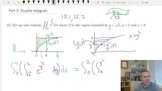 Math 126 Exam 2 Review (part 5): Double Integrals (15.1, 15.2)