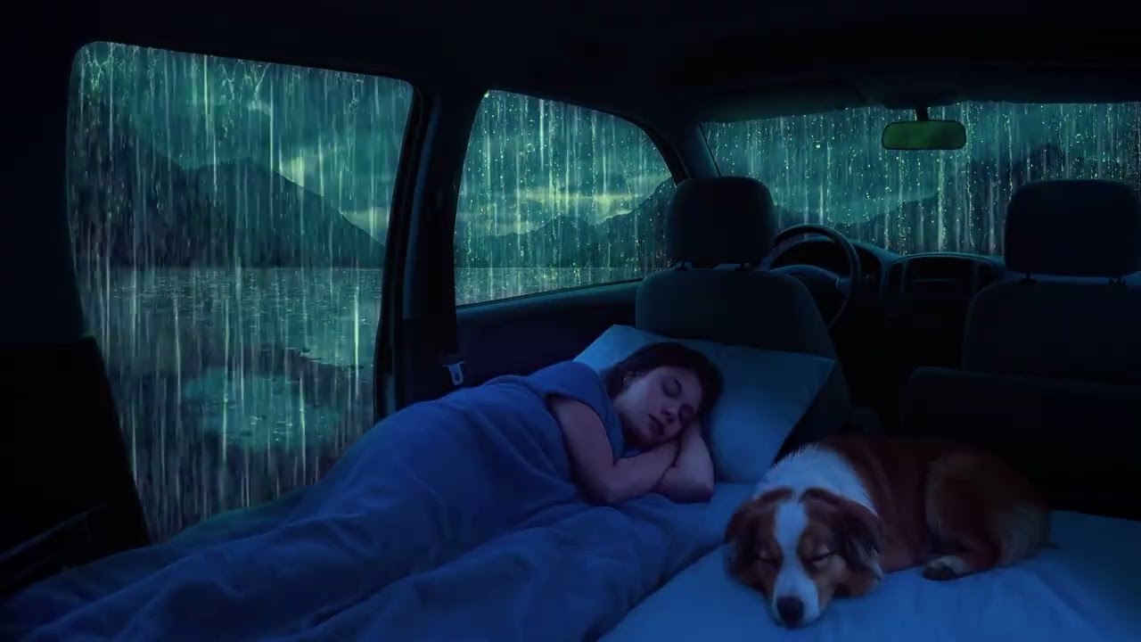 Сильный дождь (3 часа) и гром в машине ⛈️ ASMR-звуки дождя для глубокого сна