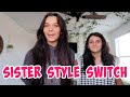 CHANGING MY SISTERS STYLE TO MINE! OUTFIT RATINGS! EMMA AND ELLIE