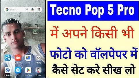 Tecno Pop 5 pro me photo ko wallpaper me set kaise kare।set photo on wallpaper in tecno pop 5 pro
