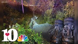 Woman dies from injuries in tractor-trailer crash on Alcoa Highway
