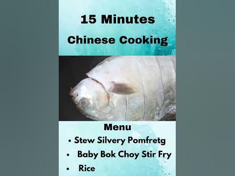 #shorts# Chinese Fish Recipes for Dinner - Stew Silvery Pomfret, Greens