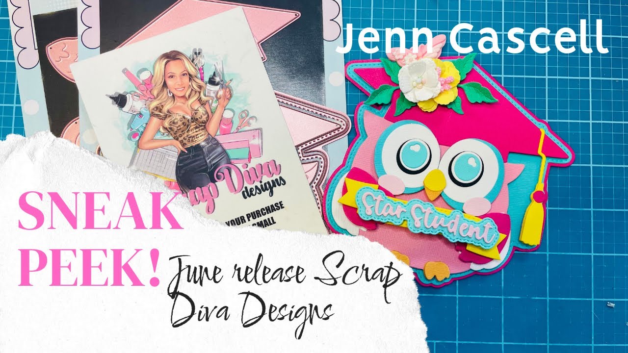 Grad Owl Mini Album Sneak Peek June Release from Scrap Diva Designs 