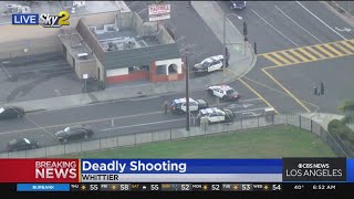 Man shot dead in Whittier, 2 suspects at large