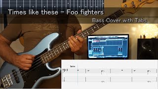 Times like these - Foo fighters (Bass Cover) (Play along tabs in video)