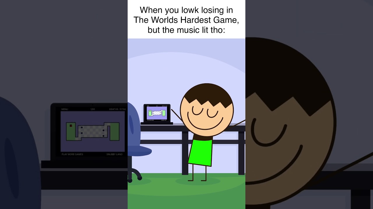 When you lowk losing in The Worlds Hardest Game, but the music lit tho 🥹🔥