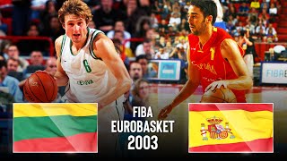 Lithuania 🇱🇹 v Spain 🇪🇸 | FINAL | Classic Full Games - FIBA EuroBasket 2003 Men