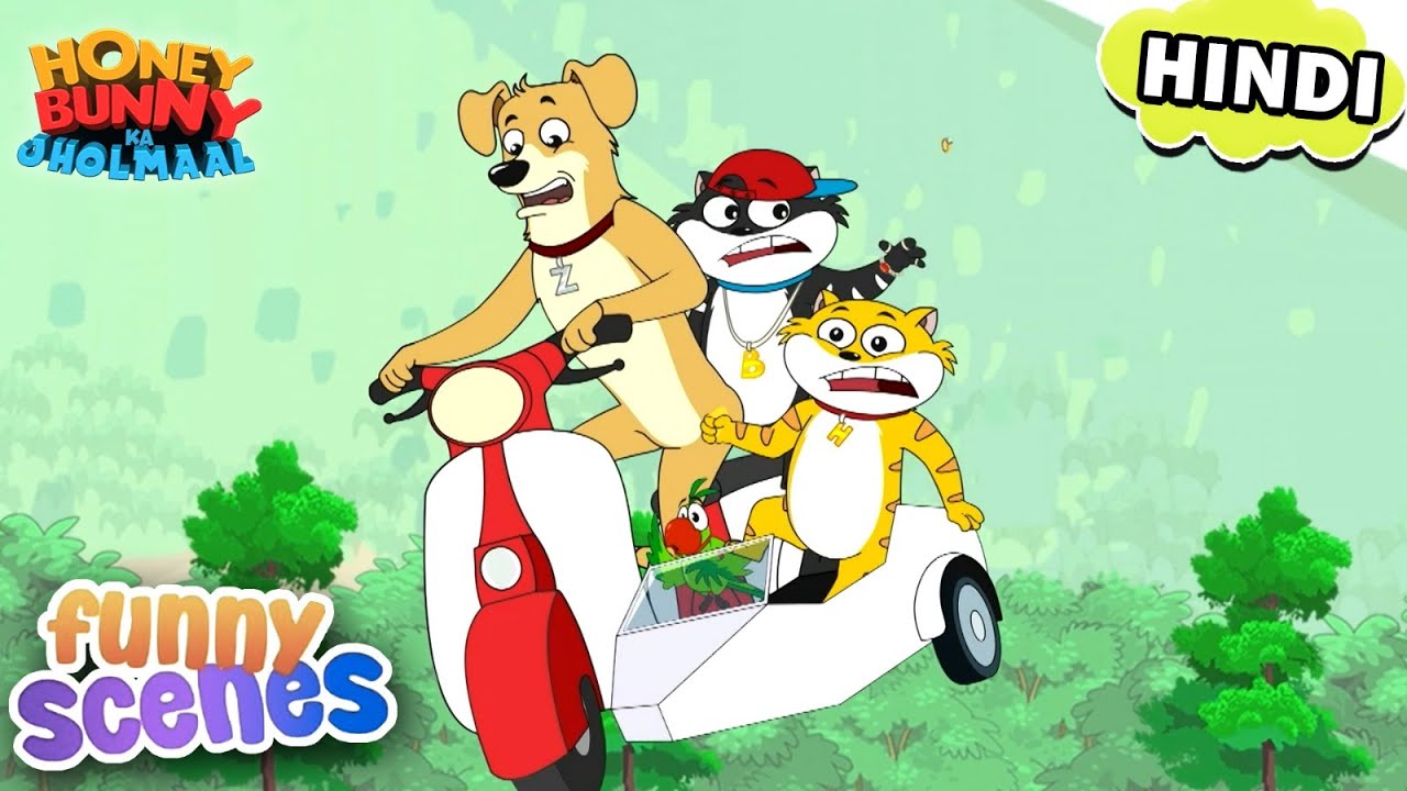 Honey Bunny Funny Scenes | Cartoon For Kids | Compilation - 04 | Animated Stories | YO Kids Masti