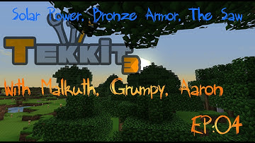 Lets Play Tekkit With Malkuth Part 4  Build Solar Power, Bronze Armor, and How Use Saw