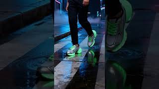 ⚡ The Givenchy TK-MX Sneakers in metallic grey with neon-green accents deliver a futu...