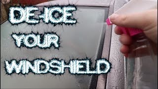 How to Remove Ice from Car Windshield (Homemade De-icer Spray)