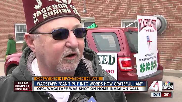 Officer Wagstaff serves as Grand Marshal in St. Pa...