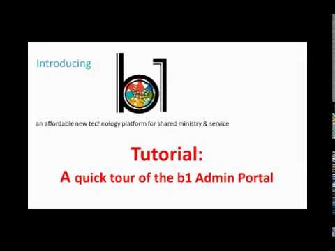 b1 Tutorial AP-1-02 b1 Admin Portal Tour