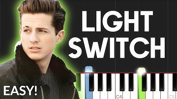 Light Switch - Charlie Puth | EASY / MEDIUM Piano Tutorial