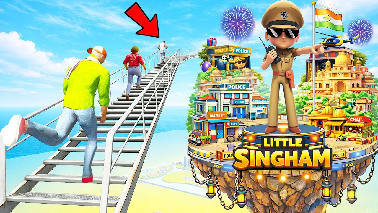 😱 Franklin Found Secret Stairway To Little Singham 💫🏰 Indian Theft Auto💥😇Indian Bike Driving 3D