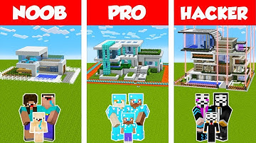 Minecraft NOOB vs PRO vs HACKER: SAFEST FAMILY HOUSE BUILD CHALLENGE in Minecraft / Animation
