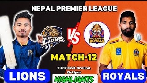 LUMBINI LIONS VS SUDURPASCHIM ROYALS Highlights match || DAY 7 || MATCH 12 ||