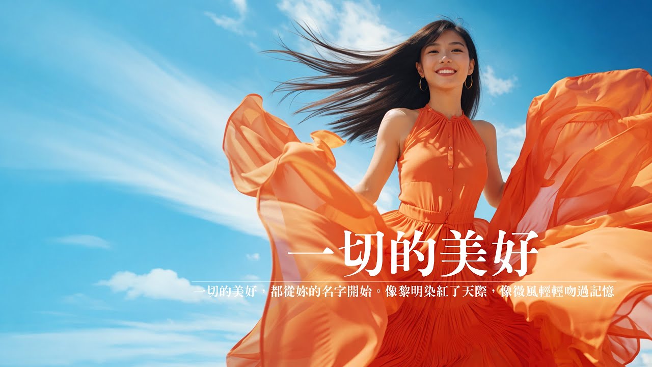 【一切的美好】Original music 華語原創流行音樂｜♫ 一切的美好，都從你的名字開始。像黎明染紅了天際，像微風輕輕吻過記憶