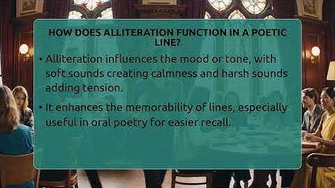 How Does Alliteration Function In A Poetic Line? - The Prose Path