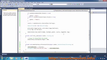 C# GUI TUTORIAL #12 (ADD, UPDATE, DELETE) - How To Get Selected Datagridview Row Index