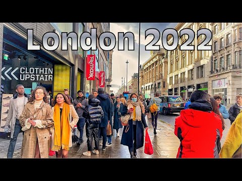 London 4k HDR | Walking Downtown - London Midweek Afternoon Strolling In Central - London Walk 2022