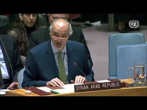 كلمة السفير السوري بشار الجعفري أمام جلسة مجلس الأمن حول الوضع في سوريا