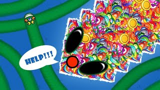 WORMSZONE.IO 001 SHARP SLITHER SNAKE TOP 01 / Epic Worms Zone Best Gameplay! #192 screenshot 1