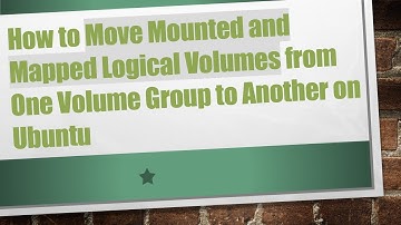 How to Move Mounted and Mapped Logical Volumes from One Volume Group to Another on Ubuntu