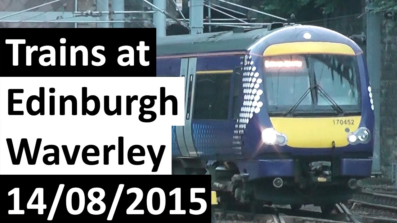 Trains at Edinburgh Waverley 14/08/2015