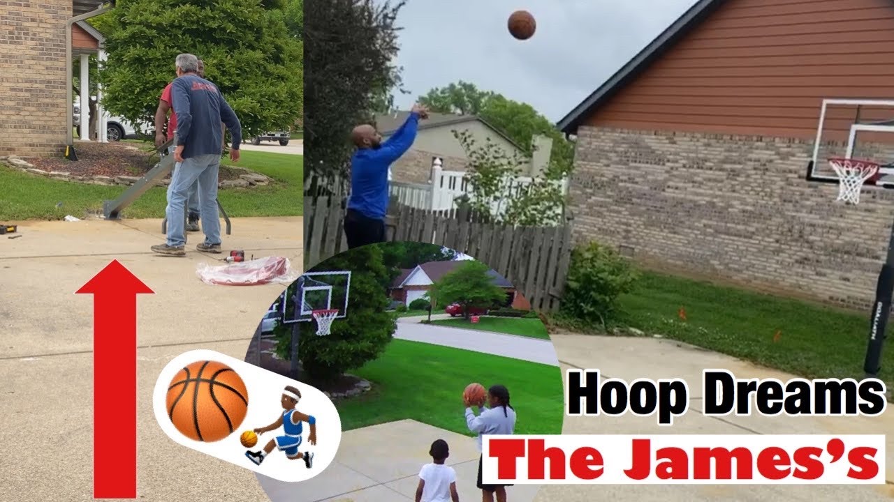 THE JAMES'S HOOP DREAMS IN GROUND BASKETBALL HOOP HEADSTAND COMP