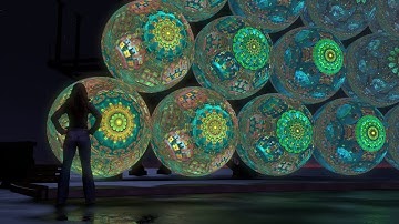 Fractal Landscapes - Art in Space [Spheres Wall]