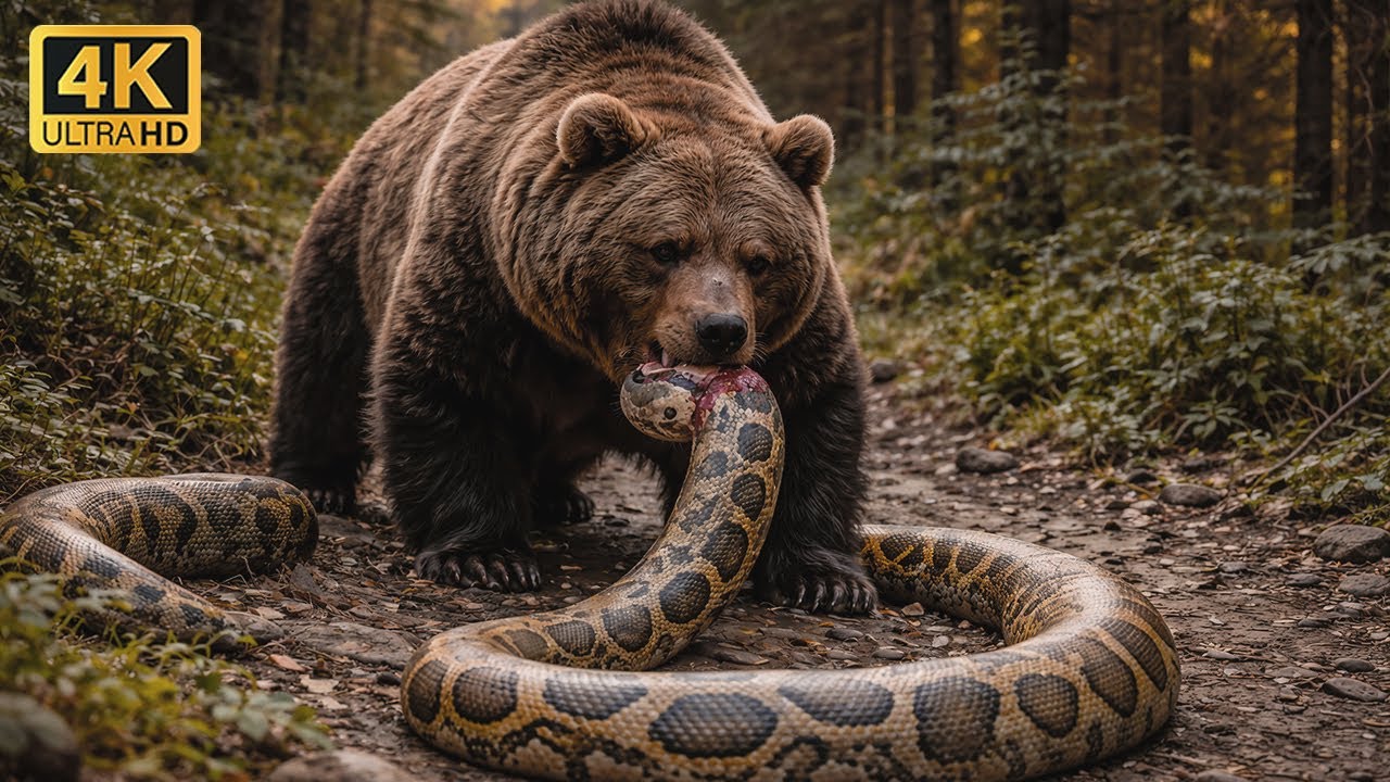 “Brown Bear and Anaconda – The Battle Where Only One Survives”