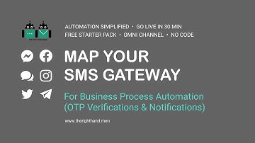 Map your SMS Gateway for Business Process Automation (OTP Verification + Notifications)
