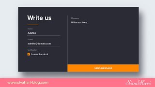 How to create simple form using HTML & CSS | Contact form | No Frameworks | Flex box | in 2020