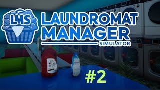 🧼 A LAVANDARIA ESTÁ A BOMBAR! 🧺💰| LAUNDROMAT MANAGER SIMULATOR #2 screenshot 1